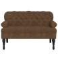 vidaXL Sitzbank mit Rückenlehne Braun 119,5x64,5x75 cm Wildleder-Optik vidaXL Sitzbank mit Rückenlehne Braun 119,5x64,5x75 cm Wildleder-Optik