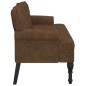 vidaXL Sitzbank mit Rückenlehne Braun 119,5x64,5x75 cm Wildleder-Optik vidaXL Sitzbank mit Rückenlehne Braun 119,5x64,5x75 cm Wildleder-Optik