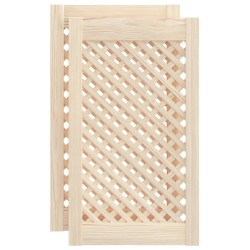 vidaXL Schranktüren 2 Stk. Gitterdesign 39,5x69 cm Massivholz Kiefer