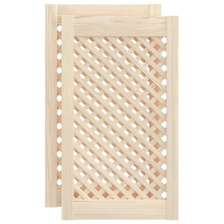 vidaXL Schranktüren 2 Stk. Gitterdesign 39,5x69 cm Massivholz Kiefer