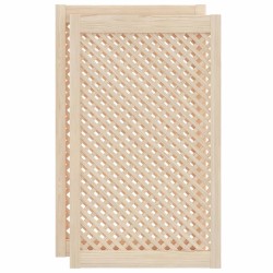 vidaXL Schranktüren 2 Stk. Gitterdesign 59,5x99 cm Massivholz Kiefer