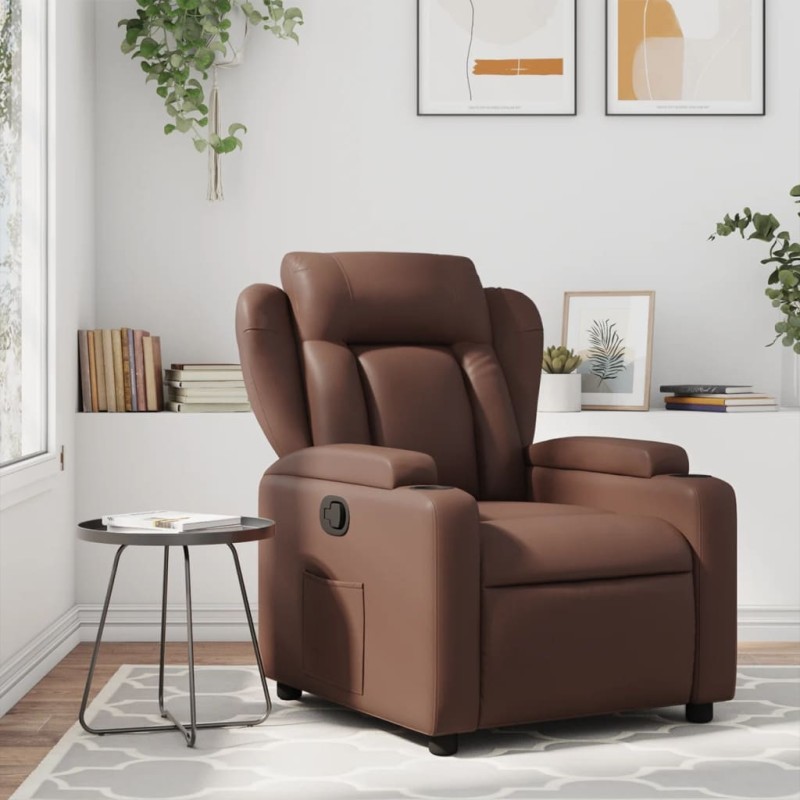 vidaXL Relaxsessel Braun Kunstleder vidaXL Relaxsessel Braun Kunstleder