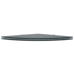 Eckregale 2 Stk. Verchromte Halterungen Glas Schwarz 35x35cm