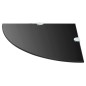 Eckregale 2 Stk. Verchromte Halterungen Glas Schwarz 35x35cm Eckregale 2 Stk. Verchromte Halterungen Glas Schwarz 35x35cm
