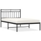 vidaXL Bettgestell mit Kopfteil Metall Schwarz 100x200 cm vidaXL Bettgestell mit Kopfteil Metall Schwarz 100x200 cm