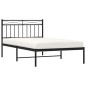 vidaXL Bettgestell mit Kopfteil Metall Schwarz 100x200 cm vidaXL Bettgestell mit Kopfteil Metall Schwarz 100x200 cm