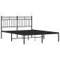 vidaXL Bettgestell mit Kopfteil Metall Schwarz 135x190 cm vidaXL Bettgestell mit Kopfteil Metall Schwarz 135x190 cm