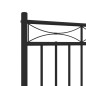 vidaXL Bettgestell mit Kopfteil Metall Schwarz 135x190 cm vidaXL Bettgestell mit Kopfteil Metall Schwarz 135x190 cm