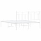 vidaXL Bettgestell mit Kopfteil Metall Weiß 140x200 cm vidaXL Bettgestell mit Kopfteil Metall Weiß 140x200 cm