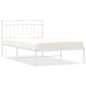 vidaXL Bettgestell mit Kopfteil Metall Weiß 107x203 cm vidaXL Bettgestell mit Kopfteil Metall Weiß 107x203 cm
