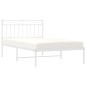vidaXL Bettgestell mit Kopfteil Metall Weiß 107x203 cm vidaXL Bettgestell mit Kopfteil Metall Weiß 107x203 cm