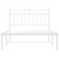 vidaXL Bettgestell mit Kopfteil Metall Weiß 107x203 cm vidaXL Bettgestell mit Kopfteil Metall Weiß 107x203 cm