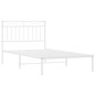 vidaXL Bettgestell mit Kopfteil Metall Weiß 100x190 cm vidaXL Bettgestell mit Kopfteil Metall Weiß 100x190 cm