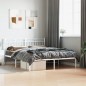 vidaXL Bettgestell mit Kopfteil Metall Weiß 160x200 cm vidaXL Bettgestell mit Kopfteil Metall Weiß 160x200 cm