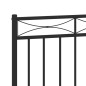 vidaXL Kopfteil Metall Schwarz 75 cm vidaXL Kopfteil Metall Schwarz 75 cm