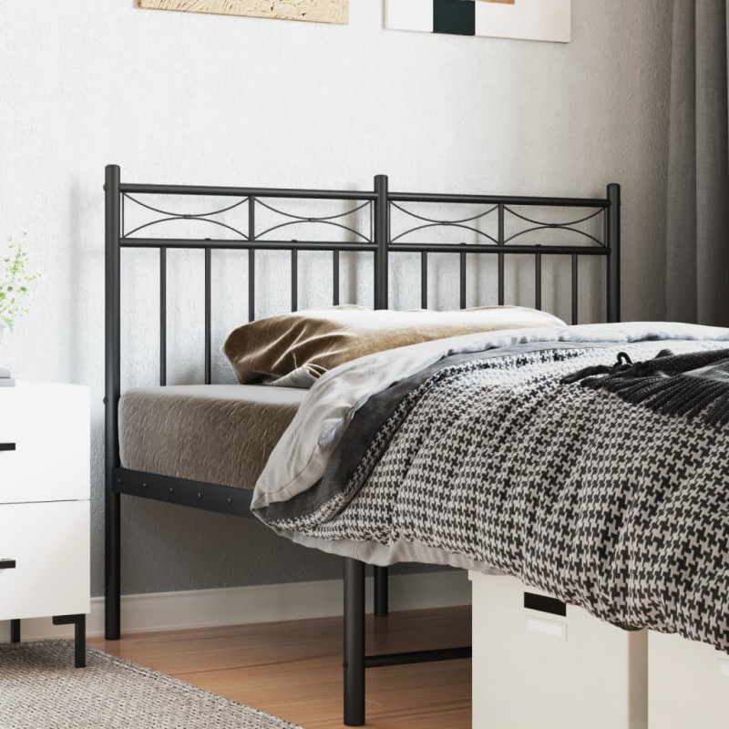 vidaXL Kopfteil Metall Schwarz 120 cm vidaXL Kopfteil Metall Schwarz 120 cm