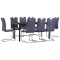 9-tlg. Essgruppe Wildleder-Optik Grau 9-tlg. Essgruppe Wildleder-Optik Grau