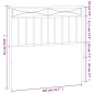 vidaXL Kopfteil Metall Weiß 100 cm