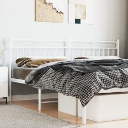 vidaXL Kopfteil Metall Weiß 180 cm