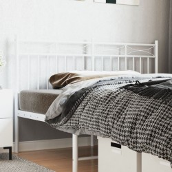 vidaXL Kopfteil Metall Weiß 150 cm