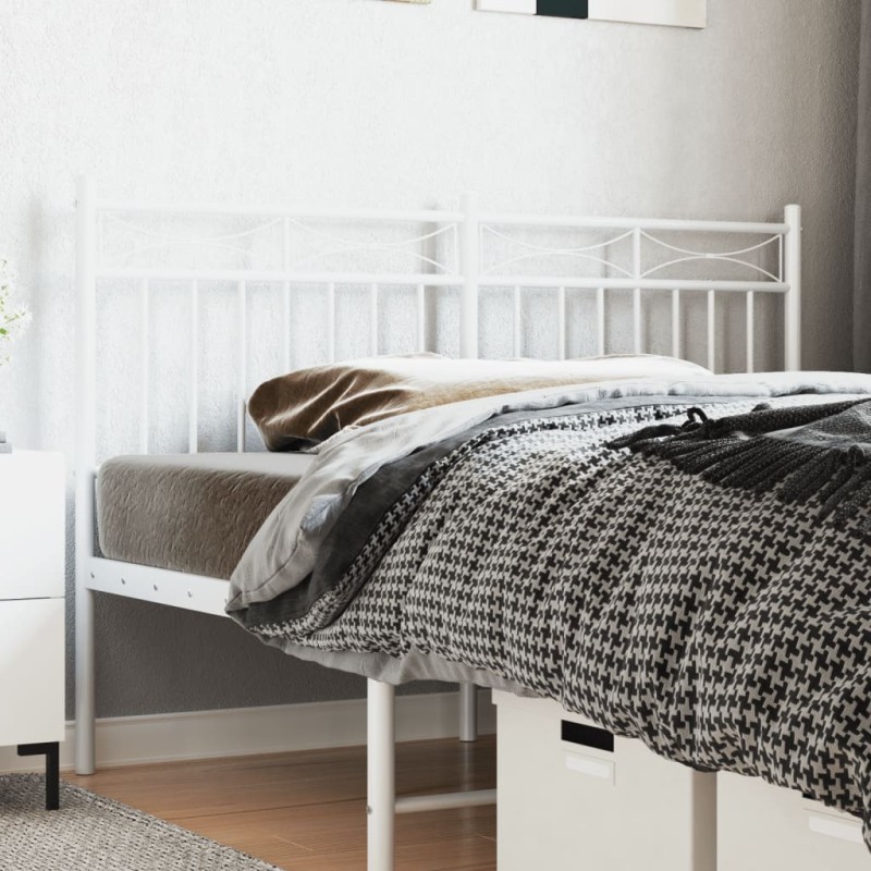 vidaXL Kopfteil Metall Weiß 150 cm vidaXL Kopfteil Metall Weiß 150 cm