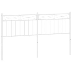 vidaXL Kopfteil Metall Weiß 150 cm