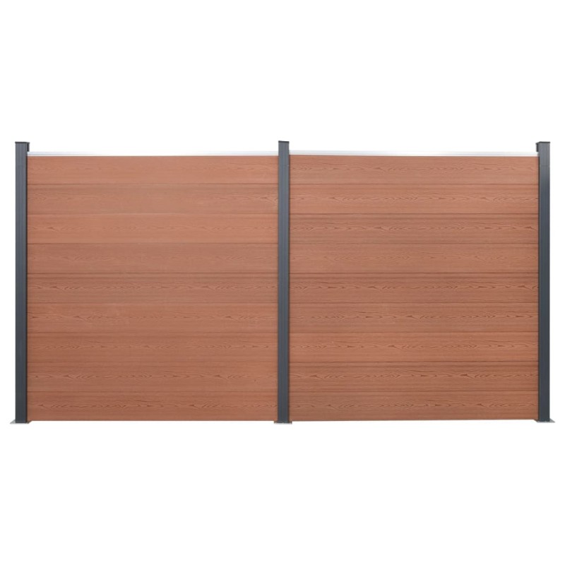 vidaXL Zaunelement-Set Braun 353x186 cm WPC vidaXL Zaunelement-Set Braun 353x186 cm WPC