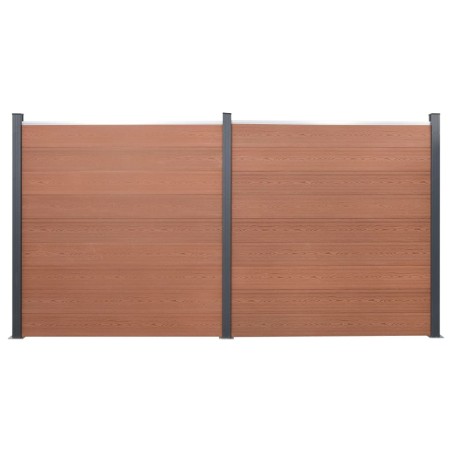 vidaXL Zaunelement-Set Braun 353x186 cm WPC