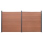 vidaXL Zaunelement-Set Braun 353x186 cm WPC vidaXL Zaunelement-Set Braun 353x186 cm WPC