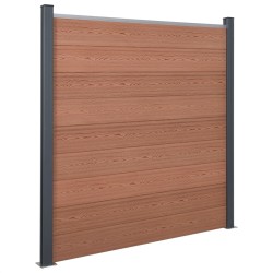 vidaXL Zaunelement-Set Braun 353x186 cm WPC