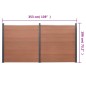 vidaXL Zaunelement-Set Braun 353x186 cm WPC vidaXL Zaunelement-Set Braun 353x186 cm WPC