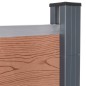 vidaXL Zaunelement-Set Braun 699x186 cm WPC vidaXL Zaunelement-Set Braun 699x186 cm WPC