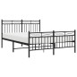 vidaXL Bettgestell mit Kopf- und Fußteil Metall Schwarz 135x190 cm vidaXL Bettgestell mit Kopf- und Fußteil Metall Schwarz 135x190 cm