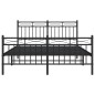 vidaXL Bettgestell mit Kopf- und Fußteil Metall Schwarz 135x190 cm vidaXL Bettgestell mit Kopf- und Fußteil Metall Schwarz 135x190 cm