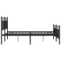 vidaXL Bettgestell mit Kopf- und Fußteil Metall Schwarz 135x190 cm vidaXL Bettgestell mit Kopf- und Fußteil Metall Schwarz 135x190 cm