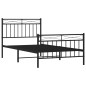 vidaXL Bettgestell mit Kopf- und Fußteil Metall Schwarz 100x190 cm vidaXL Bettgestell mit Kopf- und Fußteil Metall Schwarz 100x190 cm