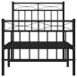 vidaXL Bettgestell mit Kopf- und Fußteil Metall Schwarz 75x190 cm vidaXL Bettgestell mit Kopf- und Fußteil Metall Schwarz 75x190 cm