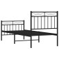 vidaXL Bettgestell mit Kopf- und Fußteil Metall Schwarz 75x190 cm vidaXL Bettgestell mit Kopf- und Fußteil Metall Schwarz 75x190 cm