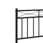 vidaXL Bettgestell mit Kopf- und Fußteil Metall Schwarz 75x190 cm vidaXL Bettgestell mit Kopf- und Fußteil Metall Schwarz 75x190 cm