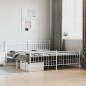 vidaXL Bettgestell mit Kopf- und Fußteil Metall Weiß 180x200 cm vidaXL Bettgestell mit Kopf- und Fußteil Metall Weiß 180x200 cm