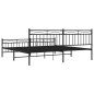 vidaXL Bettgestell mit Kopf- und Fußteil Metall Schwarz 193x203 cm vidaXL Bettgestell mit Kopf- und Fußteil Metall Schwarz 193x203 cm