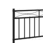 vidaXL Bettgestell mit Kopf- und Fußteil Metall Schwarz 193x203 cm vidaXL Bettgestell mit Kopf- und Fußteil Metall Schwarz 193x203 cm
