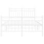vidaXL Bettgestell mit Kopf- und Fußteil Metall Weiß 120x190 cm vidaXL Bettgestell mit Kopf- und Fußteil Metall Weiß 120x190 cm