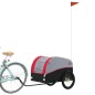 vidaXL Lastenanhänger für Fahrrad Schwarz und Rot 45 kg Eisen vidaXL Lastenanhänger für Fahrrad Schwarz und Rot 45 kg Eisen