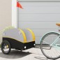 vidaXL Lastenanhänger für Fahrrad Schwarz und Gelb 45 kg Eisen vidaXL Lastenanhänger für Fahrrad Schwarz und Gelb 45 kg Eisen