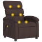 vidaXL Massagesessel Dunkelbraun Stoff vidaXL Massagesessel Dunkelbraun Stoff