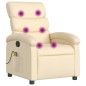 vidaXL Massagesessel Creme Stoff vidaXL Massagesessel Creme Stoff