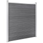 WPC Zaun-Set 3 Quadrate + 1 Schräge 619x186 cm Grau WPC Zaun-Set 3 Quadrate + 1 Schräge 619x186 cm Grau
