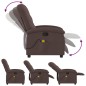 vidaXL Massagesessel Dunkelbraun Stoff vidaXL Massagesessel Dunkelbraun Stoff