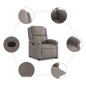 vidaXL Relaxsessel Taupe Stoff vidaXL Relaxsessel Taupe Stoff